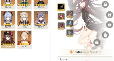 CONTA GENSHIN AR58 GANYU c ARCO DE AMOS + LANÇA DE JADE 10⭐