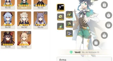 CONTA GENSHIN AR58 GANYU c ARCO DE AMOS + LANÇA DE JADE 10⭐