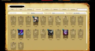 Conta de League od legends criada na season 2 borda gold