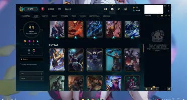 Conta Lol 127 campeões diversos, 94 Skins, 7 Cromas, 3K ESS