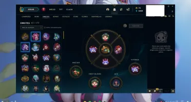 Conta Lol 127 campeões diversos, 94 Skins, 7 Cromas, 3K ESS