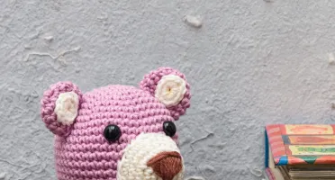 Urso bola em amigurumi