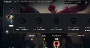 Unranked com 110 Champs e 30 Skins