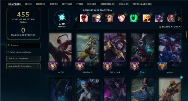 Unranked com 110 Champs e 30 Skins