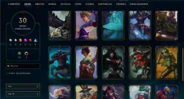 Unranked com 110 Champs e 30 Skins
