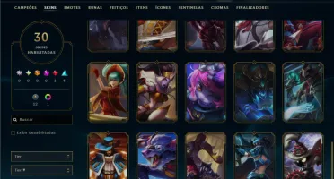 Unranked com 110 Champs e 30 Skins