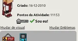 Conta de 2010 - Habbo Hotel