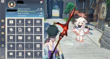 Conta Genshin AR 46 - Xiao + Lança Obscura + Venti