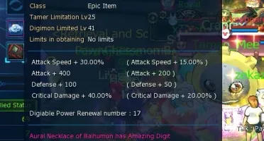 conta maginifica Digimon Online TOP