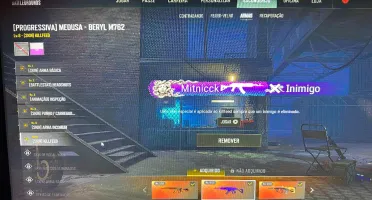Conta pubg 10 prog, beryl medusa lvl6, m24 dragao lvl10