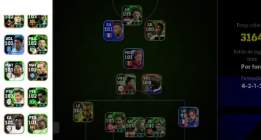 đ„ Conta eFootball 2025 Mobile â Time Brabo 3164 Força đ„