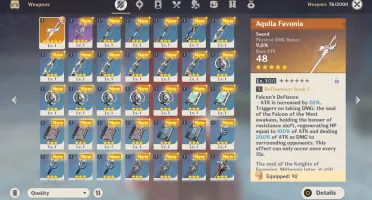 AR 7 COM KLEE E ESPADA 5*