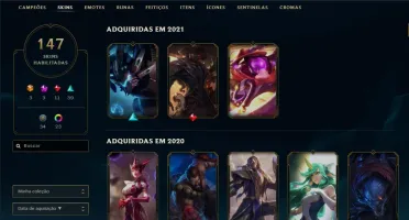 Vendo conta LOL- ELO- GOLD 1 / 147 SKINS + + +