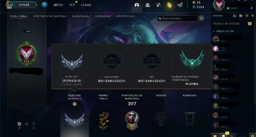 Conta unranked Platina season passada