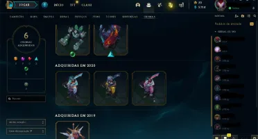 Conta unranked Platina season passada