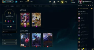 Conta unranked Platina season passada