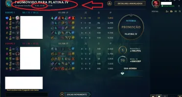 Conta lol Platina 4, 65V e 44D Excelente!!!