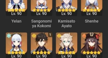 Genshin/AR60/41 Chars 5*(25≠)/18 Armas 5*/4*mains R5 BiS