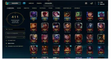 Conta 105 Campeões, 30 Skins Gold 1