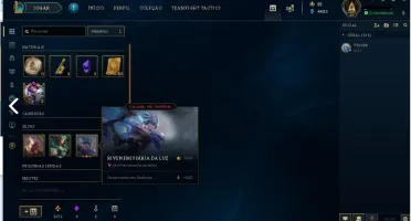 CONTA DE LOL BRONZE COM 5 SKINS 1 SKIN LENDARIA