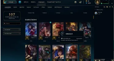 CONTA DE LOL BRONZE COM 5 SKINS 1 SKIN LENDARIA