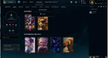 CONTA DE LOL BRONZE COM 5 SKINS 1 SKIN LENDARIA