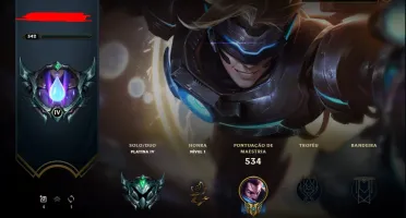Platina 4, all champs, 144 SKINS 240 REAIS