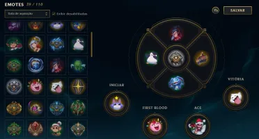 Platina 4, all champs, 144 SKINS 240 REAIS