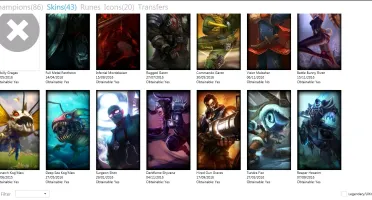 CONTA BRONZE 1 86 CHAMPS 43 SKINS 2 PÁGINAS DE RUNAS
