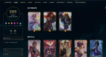 Ouro 2 com 110 Champs e 289 Skins +9 Prestigios