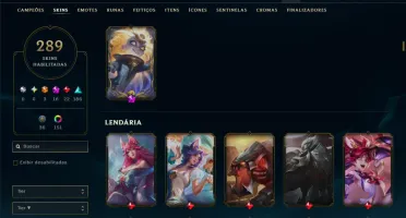 Ouro 2 com 110 Champs e 289 Skins +9 Prestigios