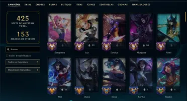 Ouro 2 com 110 Champs e 289 Skins +9 Prestigios