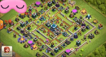 Clash of clans cv13 com quase todas defesas full