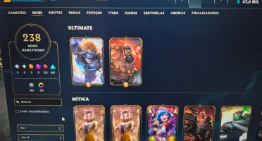 Conta De Lol Mono Darius, Com Quase Todas As Skins