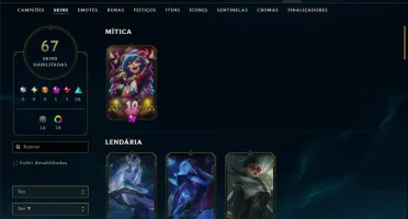 Ouro 1 com 110 Champs e 67 Skins ( MONO MID )