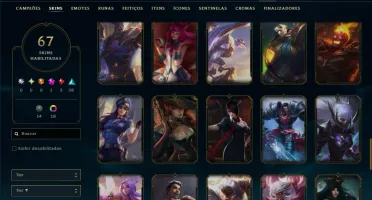 Ouro 1 com 110 Champs e 67 Skins ( MONO MID )