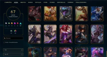 Ouro 1 com 110 Champs e 67 Skins ( MONO MID )