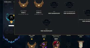 Ouro 1 com 110 Champs e 67 Skins ( MONO MID )