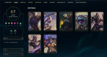 Ouro 1 com 110 Champs e 67 Skins ( MONO MID )