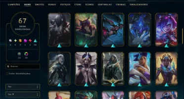 Ouro 1 com 110 Champs e 67 Skins ( MONO MID )