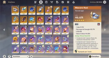 Genshin impact - AR41 Venti + Tumulo do lobo + 1 Arma 5 ⭐