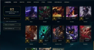Smurf diamante 43 champs 9 skins (Ryze triunfante)