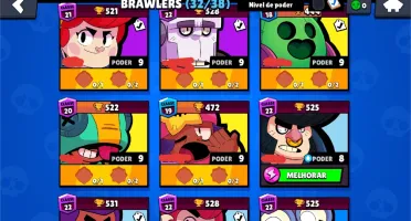 Conta Brawl Stars com 16 mil troféus e todos os LENDÁRIOS