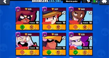 Conta Brawl Stars com 16 mil troféus e todos os LENDÁRIOS