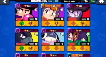 Conta Brawl Stars com 16 mil troféus e todos os LENDÁRIOS
