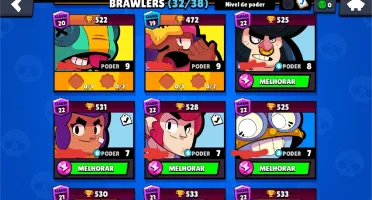 Conta Brawl Stars com 16 mil troféus e todos os LENDÁRIOS