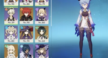 Ganyu, xiao, diluc , mona, 2 lanças de jade, homa