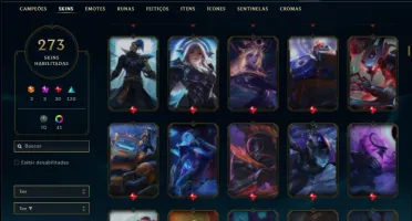 Conta ouro 2 com TODOS os champs e 273 skins +42 Cromas