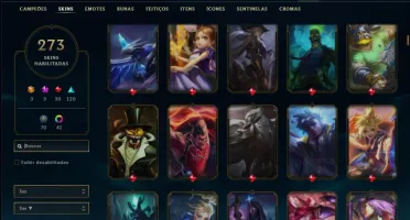 Conta ouro 2 com TODOS os champs e 273 skins +42 Cromas