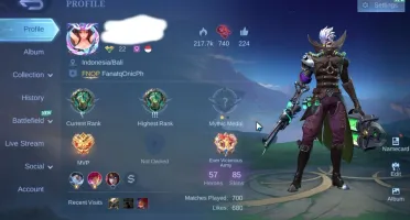 Conta Rica Full Acesso Mobile Legends 85 Skins, Promoção